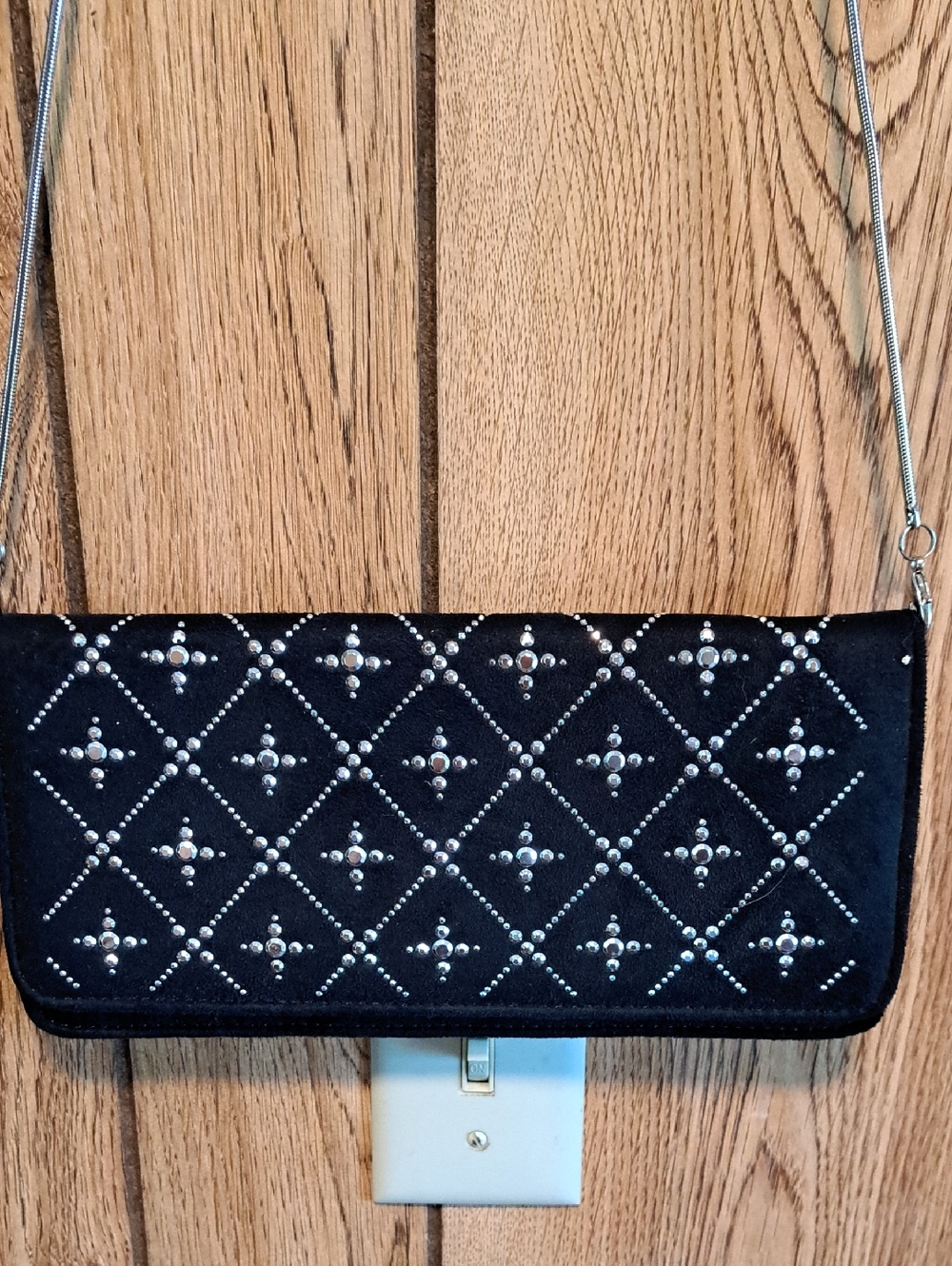White House Black Market Studded metal Crossbody/Clutch